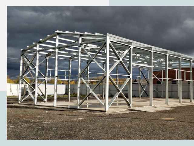 Двускатные ангары в Армавир от 608 руб. за квадрат