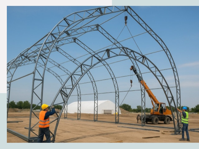 Монтаж ангаров в Армавире от 608 руб. - Надежно и быстро